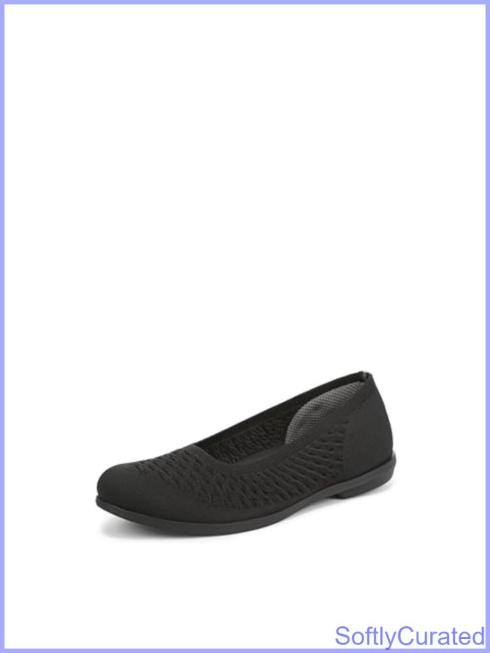 Knit Round Toe Slip On Ballet Flats Machine Washable Wide Width